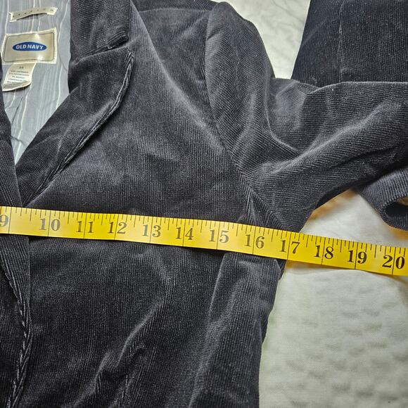 Old Navy Corduroy Blazer Womens XSmall Black Vintage Y2K Stretch Preppy Academia - Picture 5 of 8